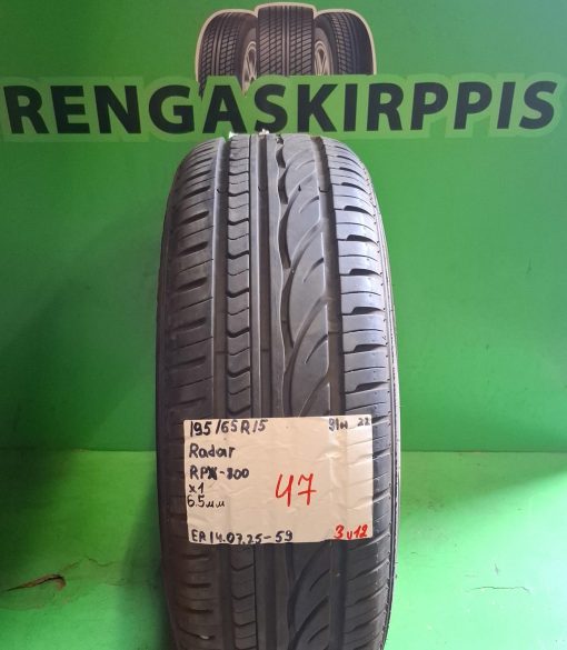 195/65R15 Radar RPX800 91H kesä 6,5mm / 3V12