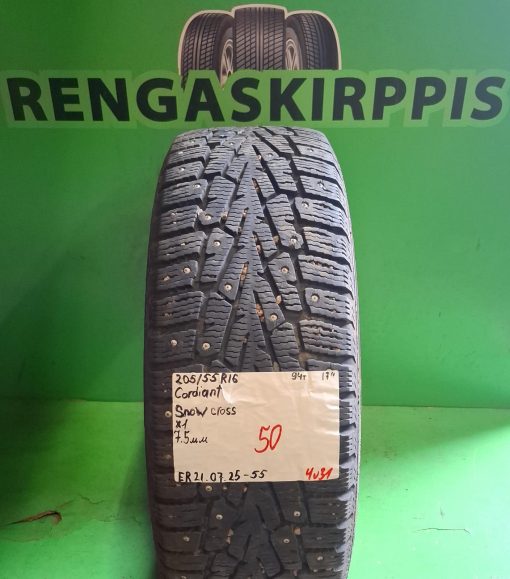 205/55R16 Cordiant Snow Cross 94T nasta 7,5mm / 4V31