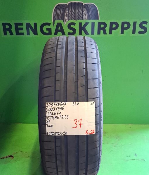 205/45R17 GoodYear Eagle F1 Asymmetric 3 88W kesä 4mm / 5V22