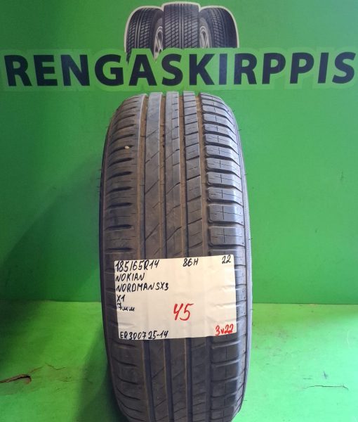 185/65R14 Nokian Nordman SX3 86H kesä 7mm / 3V22