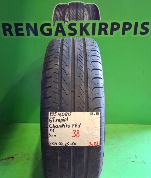 195/60R15 GT Radial Champiro FE1 88H kesä 5mm / 3V22