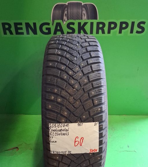 205/60R16 Continental IceContact 3 96T nasta 6mm / 3P31