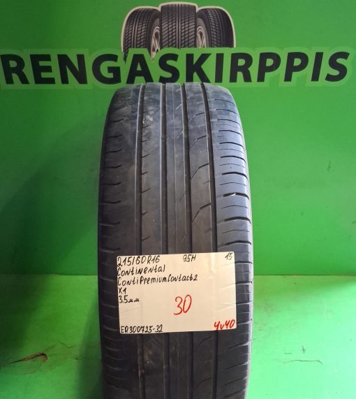 215/60R16 Continental ContiPremiumContact 2 95H kesä 3,5mm / 4V40