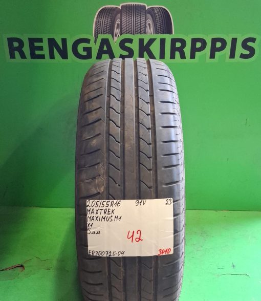 205/55R16 Maxtrek Maximus M1 91V kesä 5mm / 3P10