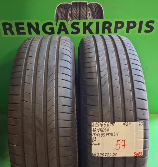 215/65R16 Hankook Ventus Prime 4 102H kesä 5mm / 3P23