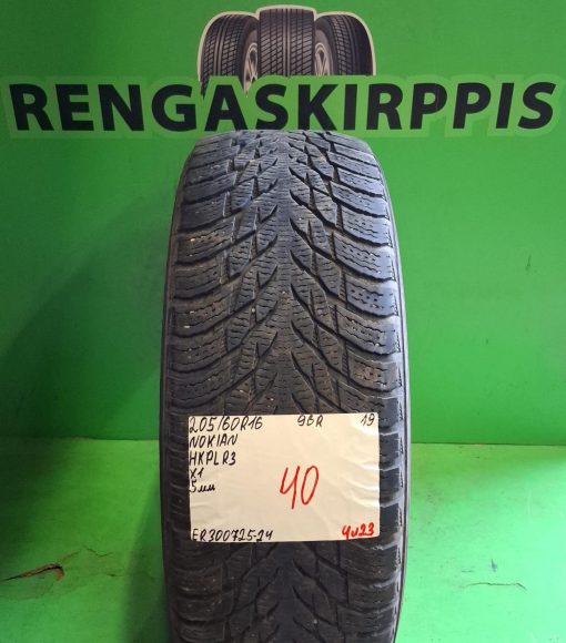 205/60R16 Nokian HKPL R3 98R kitka 5mm / 4V23