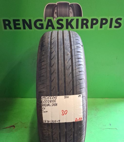 195/65R15 Goodride Radial SP06 91H kesä 5mm / 2V33