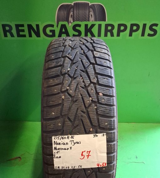 215/60R16 Nokian Tyres Nordman 7 99T nasta 8mm / 4V53