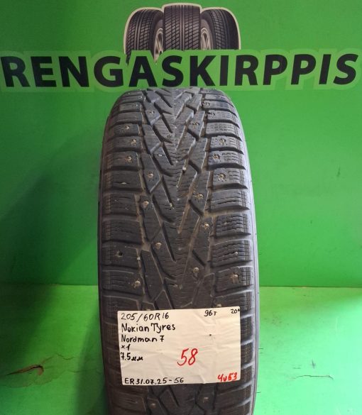 205/60R16 Nokian Tyres Nordman 7 96T nasta 7,5mm / 4V53