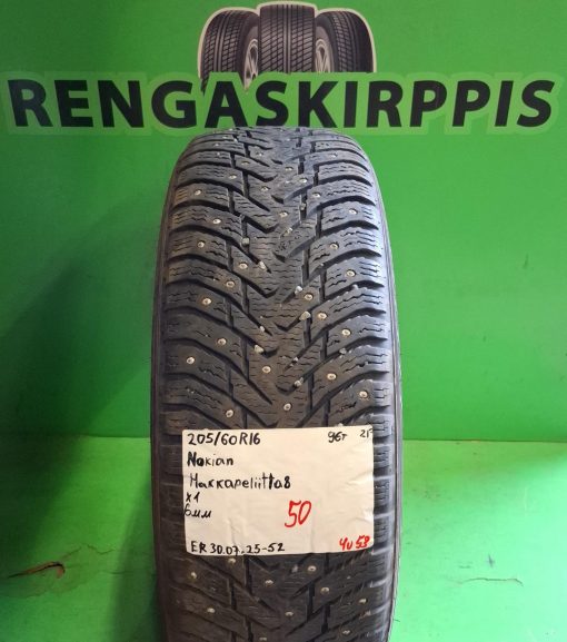 205/60R16 Nokian HKPL 8 96T nasta 6mm / 4V53