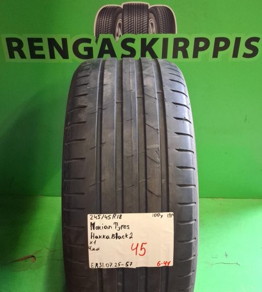 245/45R18 Nokian Tyres HakkaBlack 2 100Y kesä 4mm / 6-41