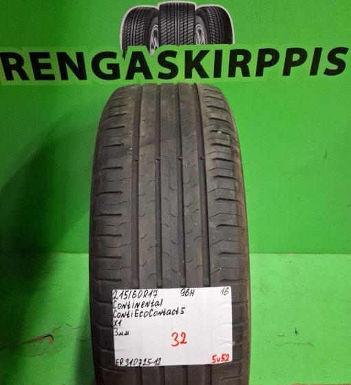 215/60R17 Continental ContiEcoContact 5 96H kesä 3mm / 5V52