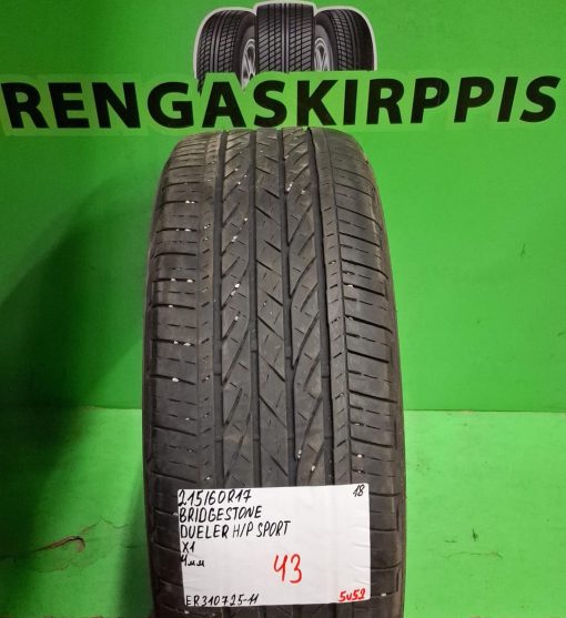 215/60R17 Bridgestone Dueler H/P Sport kesä 4mm / 5V52