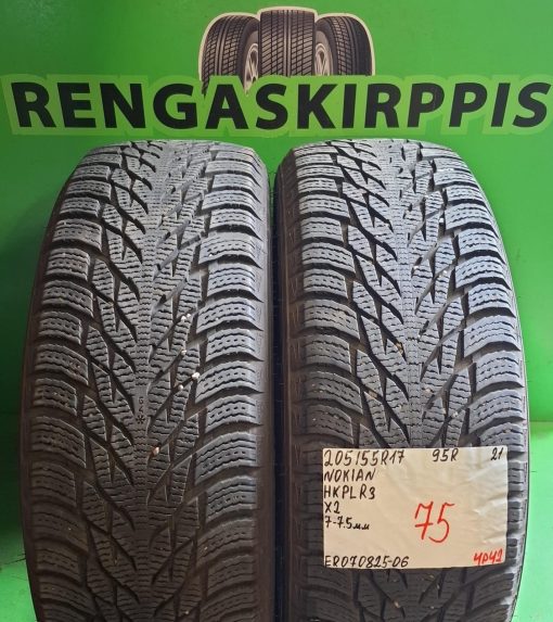 205/55R17 Nokian HKPL R3 95R kitka 7-7,5mm / 4P42