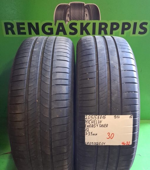 205/55R16 Michelin Energy Saver 91V kesä 3-3,5mm / 4V32