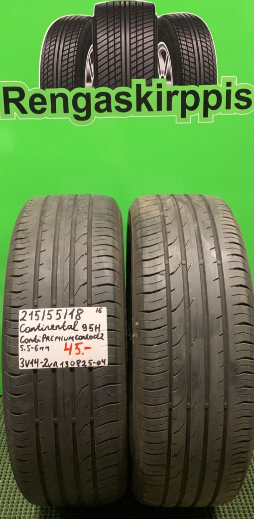215/55R18 Continental ContiPremiumContact 2 95H kesä 5,5-6mm / 3V14-2