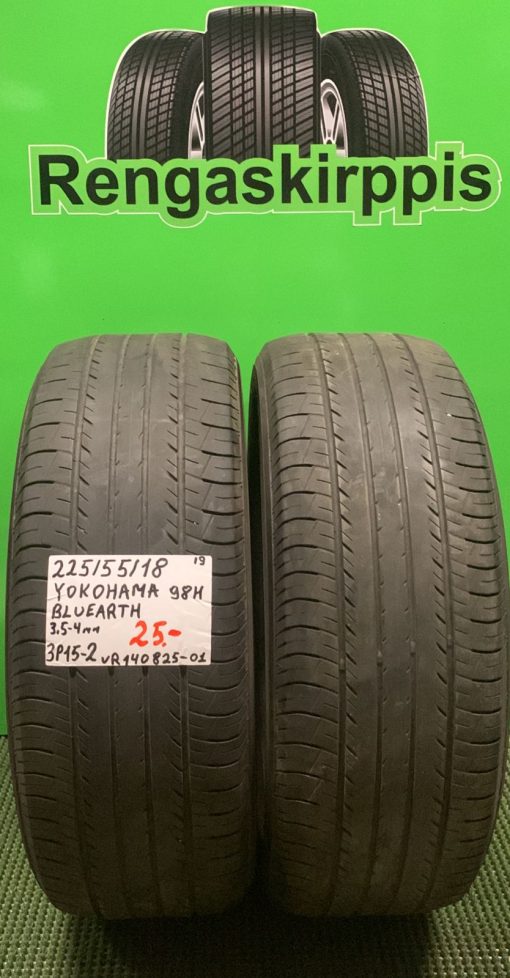225/55R18 Yokohama Bluearth 98H kesä 3,5-4mm / 3P15-2