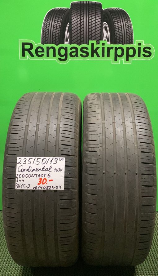 235/50R19 Continental EcoContact 6 103V kesä 3mm / 3V15-2