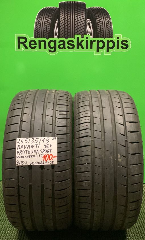 255/35R19 Davanti Protoura Sport 96Y kesä uudenveroiset / 3V15-2