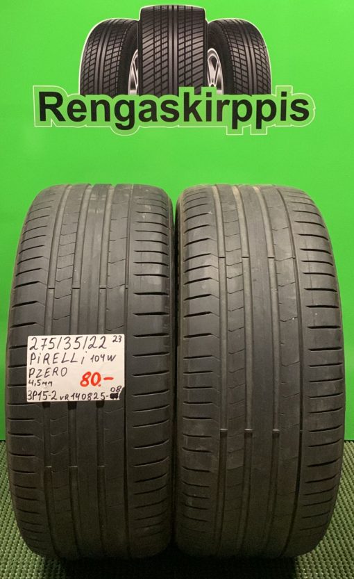 275/35R22 Pirelli PZero 104W kesä 4,5mm / 3P15-2