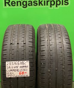 235/65R16C Sailun Commercio Pro 121/119R kesä 5,5-6mm / 3P13-2