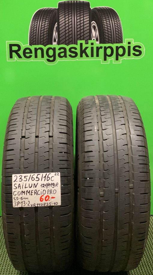 235/65R16C Sailun Commercio Pro 121/119R kesä 5,5-6mm / 3P13-2