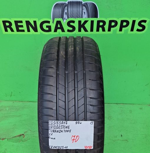 225/55R17 Bridgestone Turanza T005 kesä 6mm / 4P31