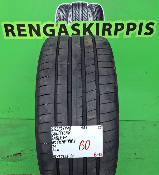 255/35R19 GoodYear Eagle F1 Asymmetric 3 96Y kesä 5mm / 6-12