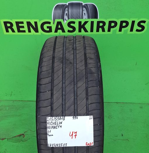 215/55R18 Michelin Primacy 4 99V kesä 4mm / 5P21