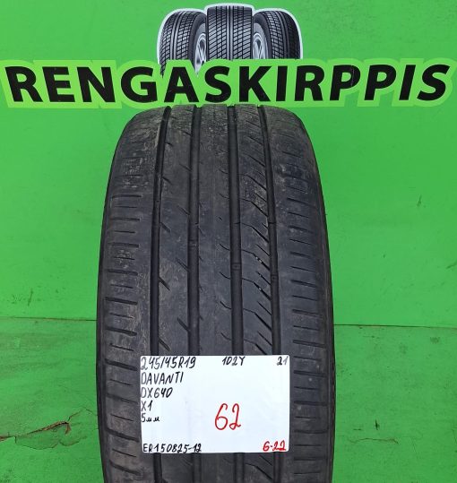 245/45R19 Davanti DX640 102Y kesä 5mm / 6-22