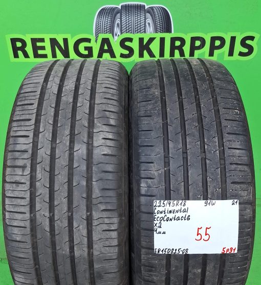 225/45R18 Continental EcoContact 6 91V kesä 4mm / 5P31