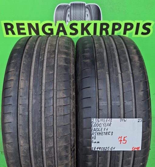 235/45R18 GoodYear Eagle F1 Asymmetric 3 kesä 6mm / 5P45