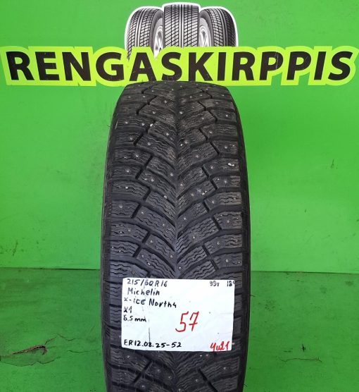 215/60R16 Michelin X-Ice North 4 99T nasta 6,5mm / 4V21