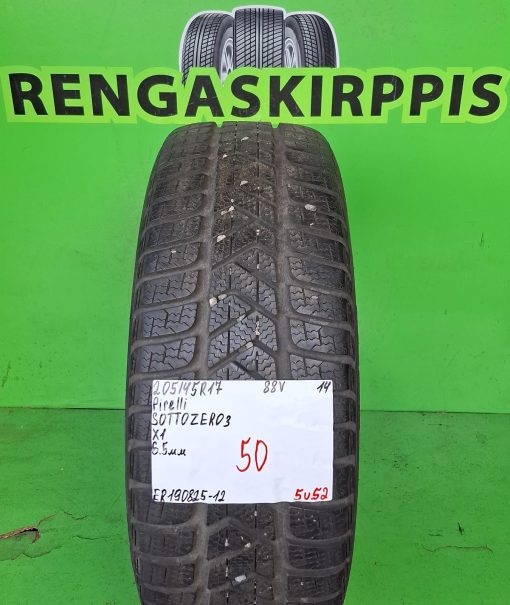 205/45R17 Pirelli Sotto Zero 3 88V kitka 6,5mm / 5V52