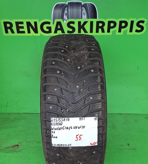 215/55R16 Kumho WinterCraft Ice Wi31 97T nasta 8mm / 4V51