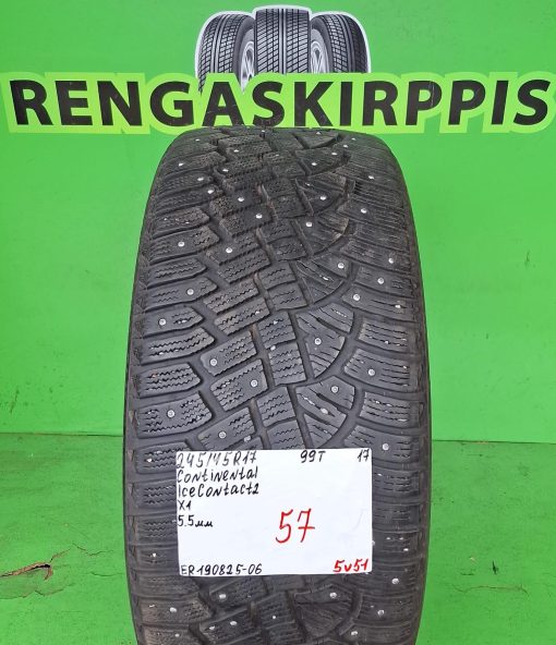 245/45R17 Continental IceContact 2 99T nasta 5,5mm / 5V51