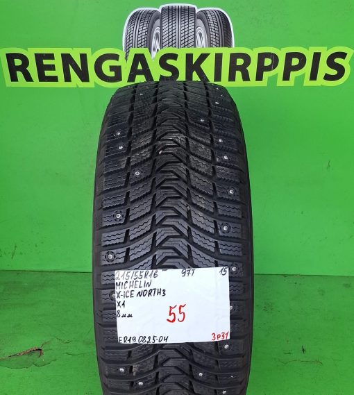215/55R16 Michelin X-Ice North 3 97T nasta 8mm / 3P31