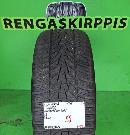 245/50R18 Hankook Winter ICept Evo 3 104V kitka 5,5mm / 6-32