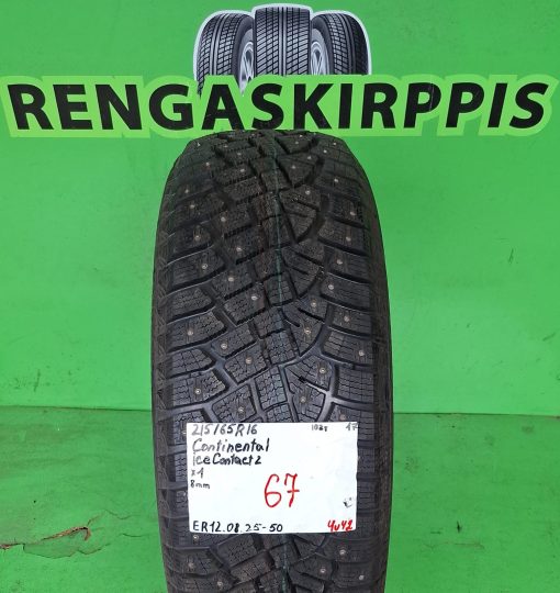 215/65R16 Continental IceContact 2 102T nasta 8mm / 4V42