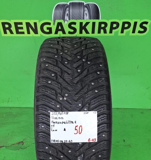 255/45R18 Nokian HKPL 8 103T nasta 7mm / 6-43