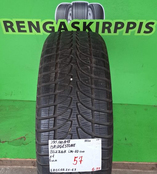 235/60R18 Bridgestone Blizzak LM80 Evo 103H kitka 6mm / 6-33