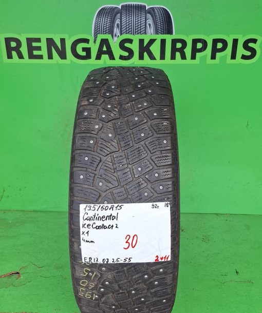 195/60R15 Continental IveVontact 2 92T nasta 4mm / 2V11