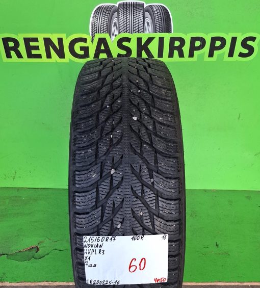215/60R17 Nokian HKPL R3 100R kitka 7mm / 4P50