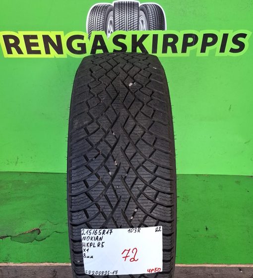 215/65R17 Nokian HKPL R5 103R kitka 8mm / 4P50