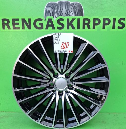 19" 5x112 ET35 K66,6 19"x8 Black Polished / 7-19