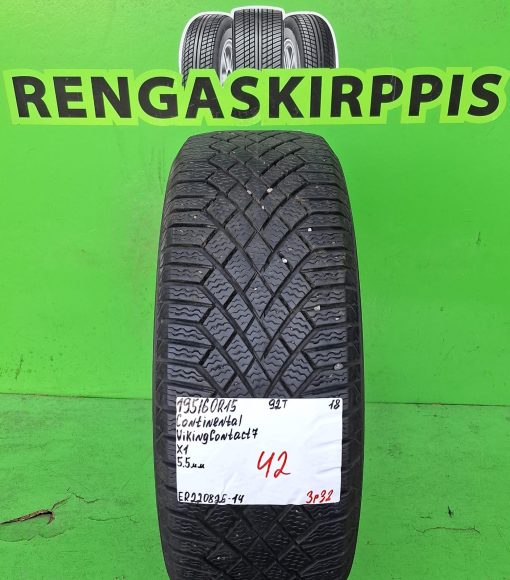 195/60R15 Continental VikingContact 7 92T kitka 5,5mm / 3P32