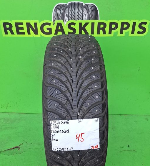 205/60R16 Sava Eskimo Stud 96T nasta 8mm / 3P12