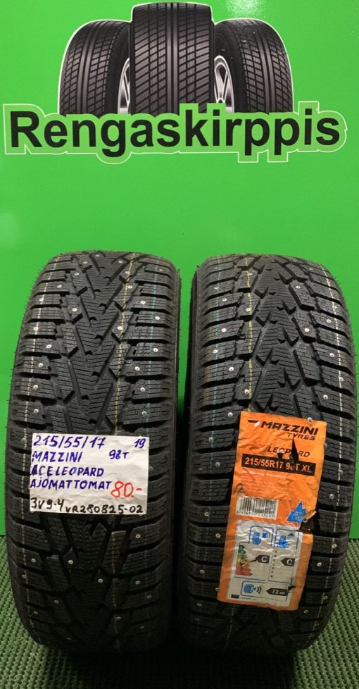 215/55R17 Mazzini Ice Leopard 98T nasta ajamattomat / 3V9-4