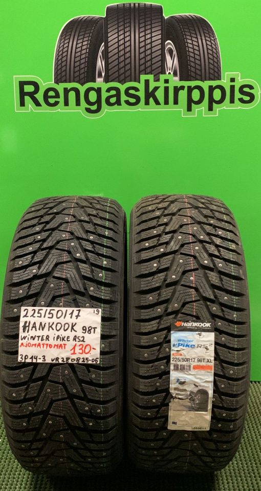 225/50R17 Hankook Winter IPike RS2 98T nasta ajamattomat / 3P14-3