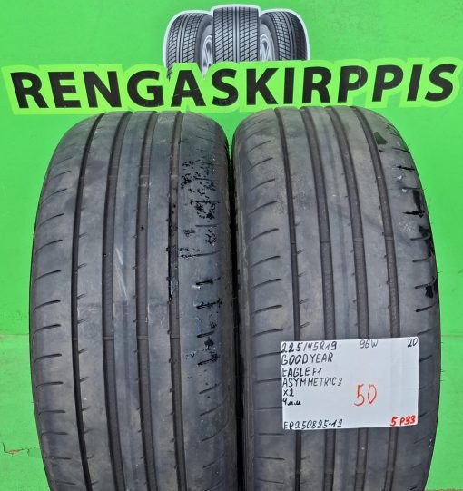 225/45R19 GoodYear Eagle F1 Asymmetric 3 96W kesä 4mm / 5P33